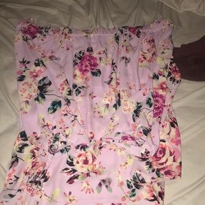 Of the shoulder floral blouse